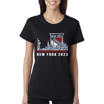 New York Rangers 2023 Season Team Players Names In City Women Lady T-Shirt