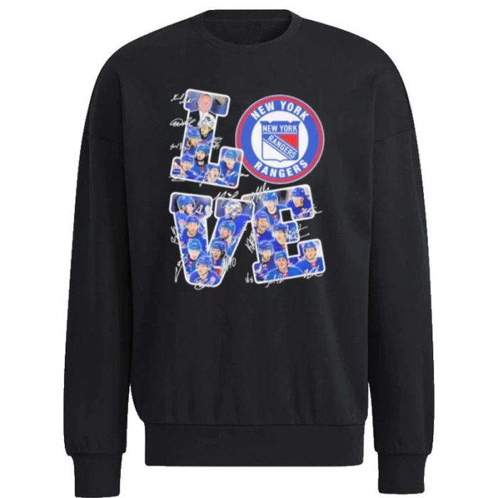 New York Rangers Players Love Fans 2023 Signatures Unisex Sweatshirt
