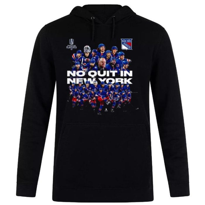 New York Rangers Playoffs 2023 No Quit In New York Unisex Pullover Hoodie