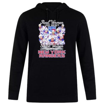 New York Rangers Real Women Love Hockey Smart Women Love The 2023 Signatures Unisex Pullover Hoodie