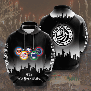 New York Sport Teams Pride Of New York City 3D Unisex Pullover Hoodie - Black IHT1749