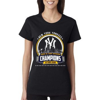 New York Yankees 2022 Al East Division Champion Women Lady T-Shirt