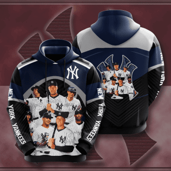 New York Yankees Team 3D Unisex Pullover Hoodie - Black Navy IHT1805