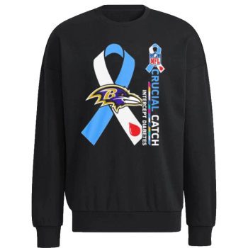 Nfl Baltimore Ravens Crucial Catch Intercept Diabetes Unisex Sweatshirt