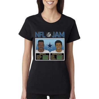 Nfl Jam Dallas Cowboys Emmitt Smith And Deion Sanders Women Lady T-Shirt