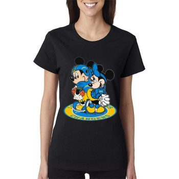 Nfl Los Angeles Chargers Mickey Mouse And Minnie Mouse Women Lady T-Shirt
