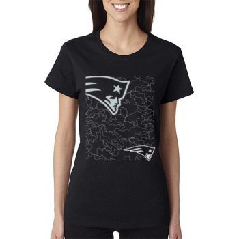 Nfl New England Patriots Reflective Logo 2022 Women Lady T-Shirt