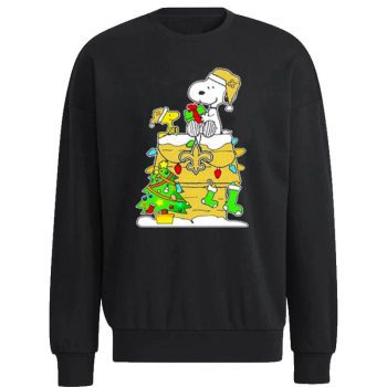 Nfl New Orleans Saints Snoopy And Woodstock Merry Christmas Unisex Sweatshirt