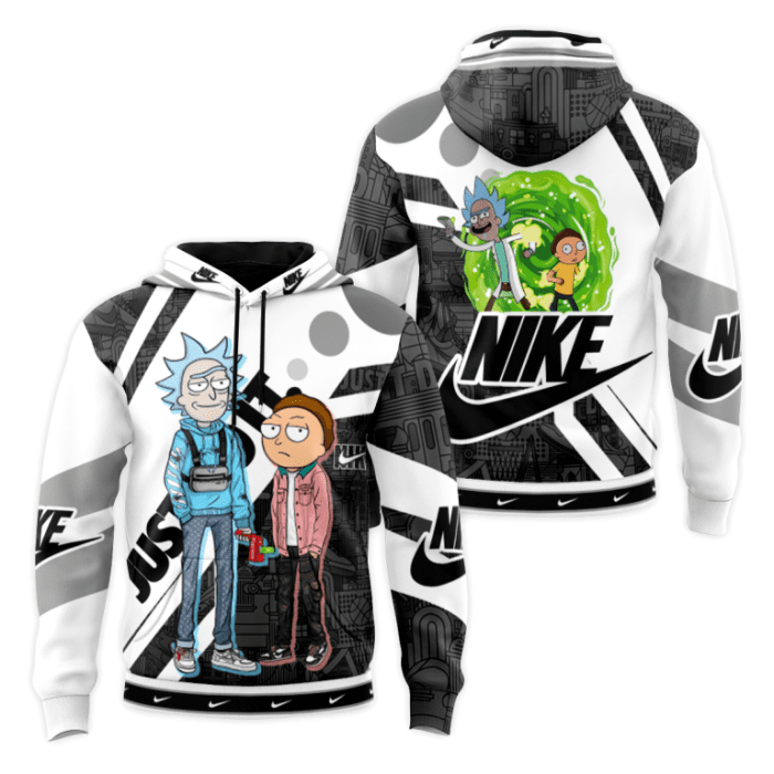 Nike Rick and Morty Unisex Pullover 3D Hoodie Luxury Brand Gifts 2023-24 IHT2975