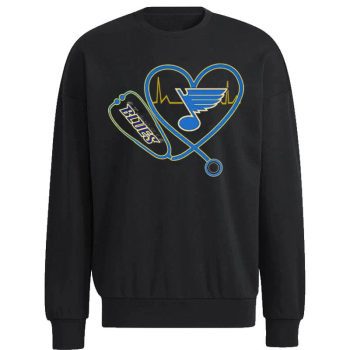 Nurse St. Louis Blues Stethoscope Heart Heartbeat Unisex Sweatshirt