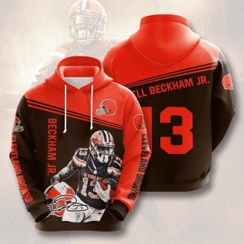 Odell Beckham Jr 13 Chicago Bears Team Unisex 3D Pullover Hoodie - Black IHT1464