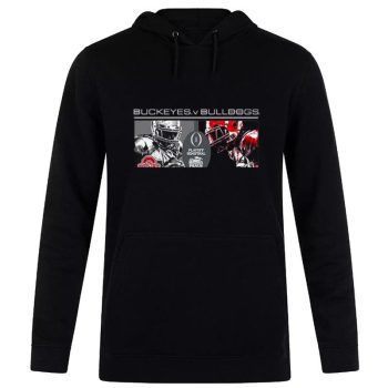 Ohio State Buckeyes Vs Georgia Bulldogs 2022 Playoff Semifinal Peach Bowl Bound 2022 Matchup Unisex Pullover Hoodie