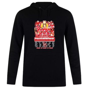 Oklahoma Sooners Softball Team 2023 National Champions Back To Back To Back Signatures Unisex Pullover Hoodie