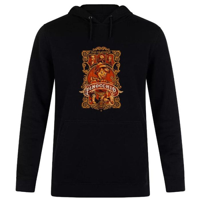 Oldschool Disneys Pinocchio Ready For An Adventure Unisex Pullover Hoodie