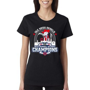 Ole Miss Logo Ncaa Baseball National Champions 2022 Ole Miss Rebels Women Lady T-Shirt