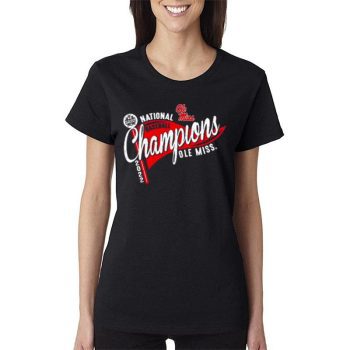 Ole Miss Rebels 2022 Ncaa Baseball College World Series Champions Pennant Women Lady T-Shirt