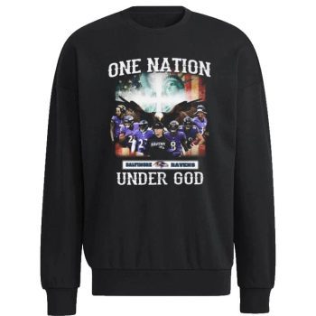 One Nation Under God Baltimore Ravens American Flag Unisex Sweatshirt