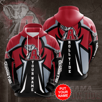 Personalized Alabama Crimson Tide Football Team Roll Tide Unisex 3D Pullover Hoodie - Red IHT1602