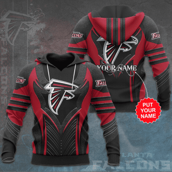 Personalized Atlanta Falcons Football Team Unisex 3D Pullover Hoodie - Black IHT1600
