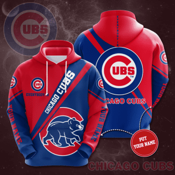 Personalized Chicago Cubs Everybody In 3D Unisex Pullover Hoodie - Cobalt Red IHT1908