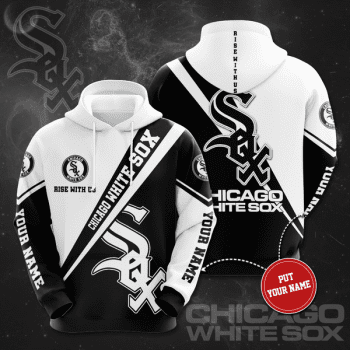 Personalized Chicago White Sox Rise With Us 3D Unisex Pullover Hoodie - Black White IHT1845