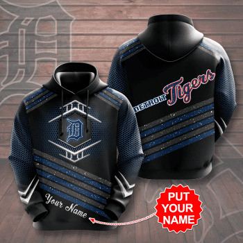 Personalized Detroit Tigers 3D Glittering Unisex Pullover Hoodie - Black IHT1786