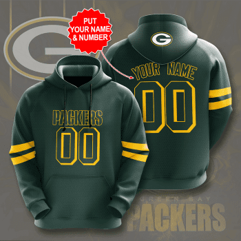 Personalized Green Bay Packers 3D Unisex Pullover Hoodie - Dark Green IHT2341