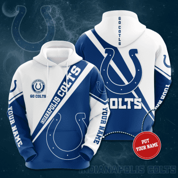 Personalized Indianapolis Colts Football Team Go Colts Unisex 3D Pullover Hoodie - Blue IHT1462
