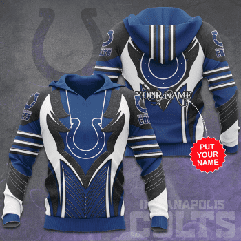 Personalized Indianapolis Colts Football Team Unisex 3D Pullover Hoodie - Blue IHT1624