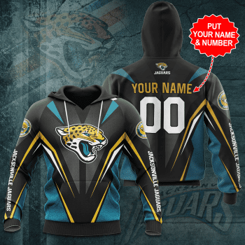 Personalized Jacksonville Jaguars Football Team Unisex 3D Pullover Hoodie - Black IHT1493
