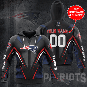Personalized New England Patriots 3D Unisex Pullover Hoodie - Black IHT2295