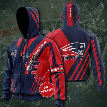Personalized New England Patriots Claws 3D Unisex Pullover Hoodie - Navy Red IHT2449