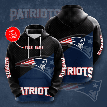 Personalized New England Patriots Football Team Unisex 3D Pullover Hoodie - Black IHT1569