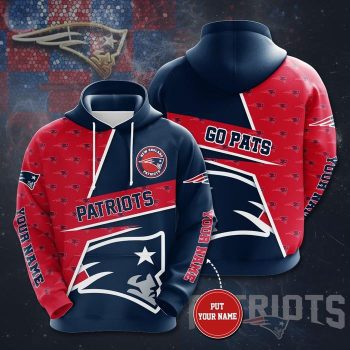 Personalized New England Patriots Professional Football Team Unisex 3D Pullover Hoodie IHT1660