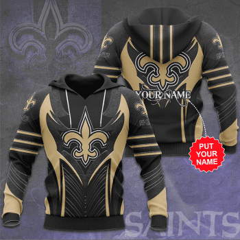 Personalized New Orleans Saints 3D Unisex Pullover Hoodie - Gray IHT2388