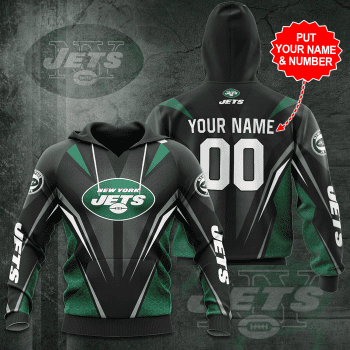 Personalized New York Jets Football Team Jets Unisex 3D Pullover Hoodie - Black IHT1499