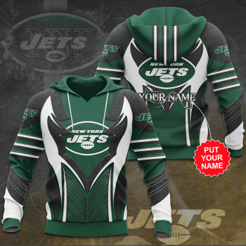 Personalized New York Jets Football Team Unisex 3D Pullover Hoodie - Green IHT1470