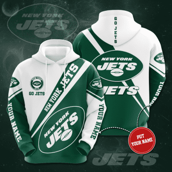 Personalized New York Jets Football Team Unisex 3D Pullover Hoodie - Green IHT1538