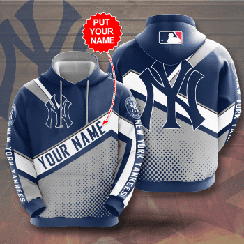 Personalized New York Yankees Professional Baseball Team Ny Unisex 3D Pullover Hoodie - Blue IHT1665