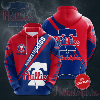 Personalized Philadelphia Phillies Fightin' Phils 3D Unisex Pullover Hoodie - Red Blue IHT2640