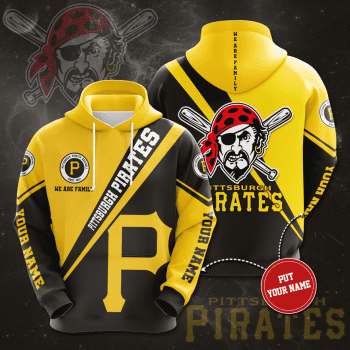 Personalized Pittsburgh Pirates We Are Family 3D Unisex Pullover Hoodie - Black Yellow IHT2665