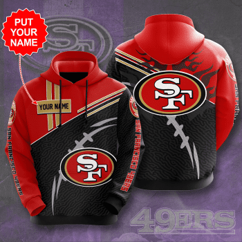 Personalized San Francisco 49Ers Football Team Unisex 3D Pullover Hoodie - Black IHT1468