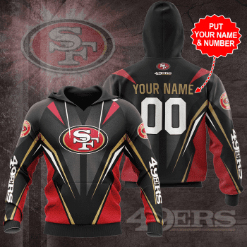 Personalized San Francisco 49ers 3D Unisex Pullover Hoodie - Black IHT2494