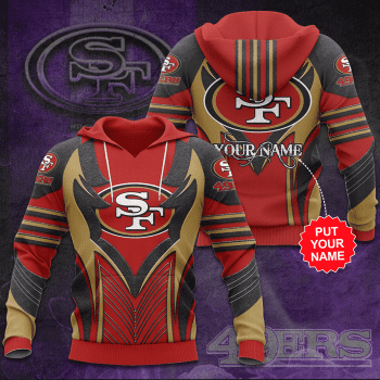 Personalized San Francisco 49ers 3D Unisex Pullover Hoodie - Red Gray IHT2310