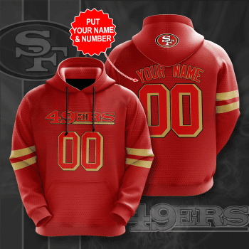 Personalized San Francisco 49ers 3D Unisex Pullover Hoodie - Red IHT2317