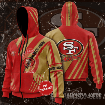 Personalized San Francisco 49ers Claws 3D Unisex Pullover Hoodie - Red Yellow IHT2398