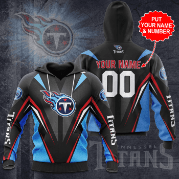 Personalized Tennessee Titans Professional Football Team Unisex 3D Pullover Hoodie - Black IHT1662