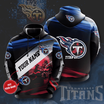 Personalized Tennessee Titans Red Skull 3D Unisex Pullover Hoodie - Black IHT2510