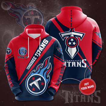 Personalized Tennessee Titans Titan Up 3D Unisex Pullover Hoodie - Navy Red IHT1731