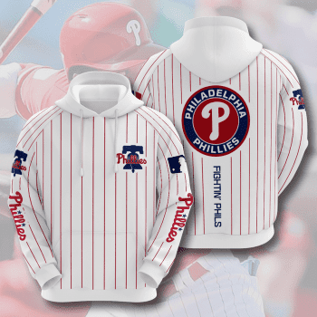 Philadelphia Phillies Fightin' Phils 3D Pinstripe Unisex Pullover Hoodie - White IHT1913